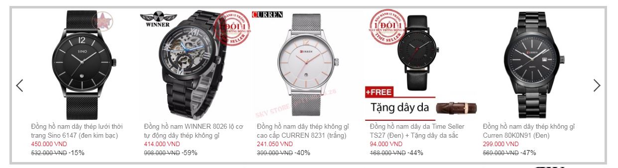 Cửa hàng đồng hồ nam chính hãng giá rẻ tại TPHCM